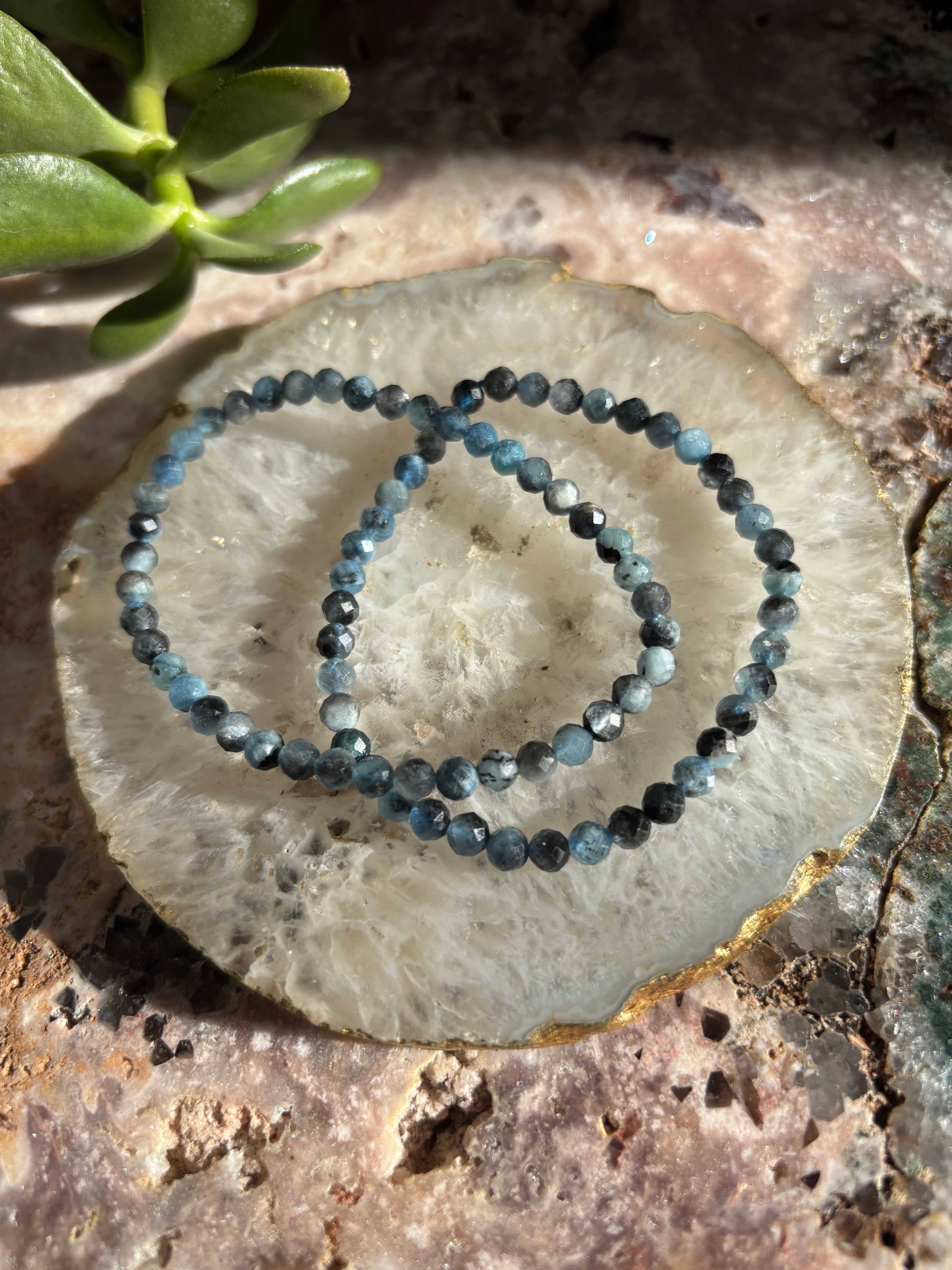 Aquamarine Faceted Bracelet