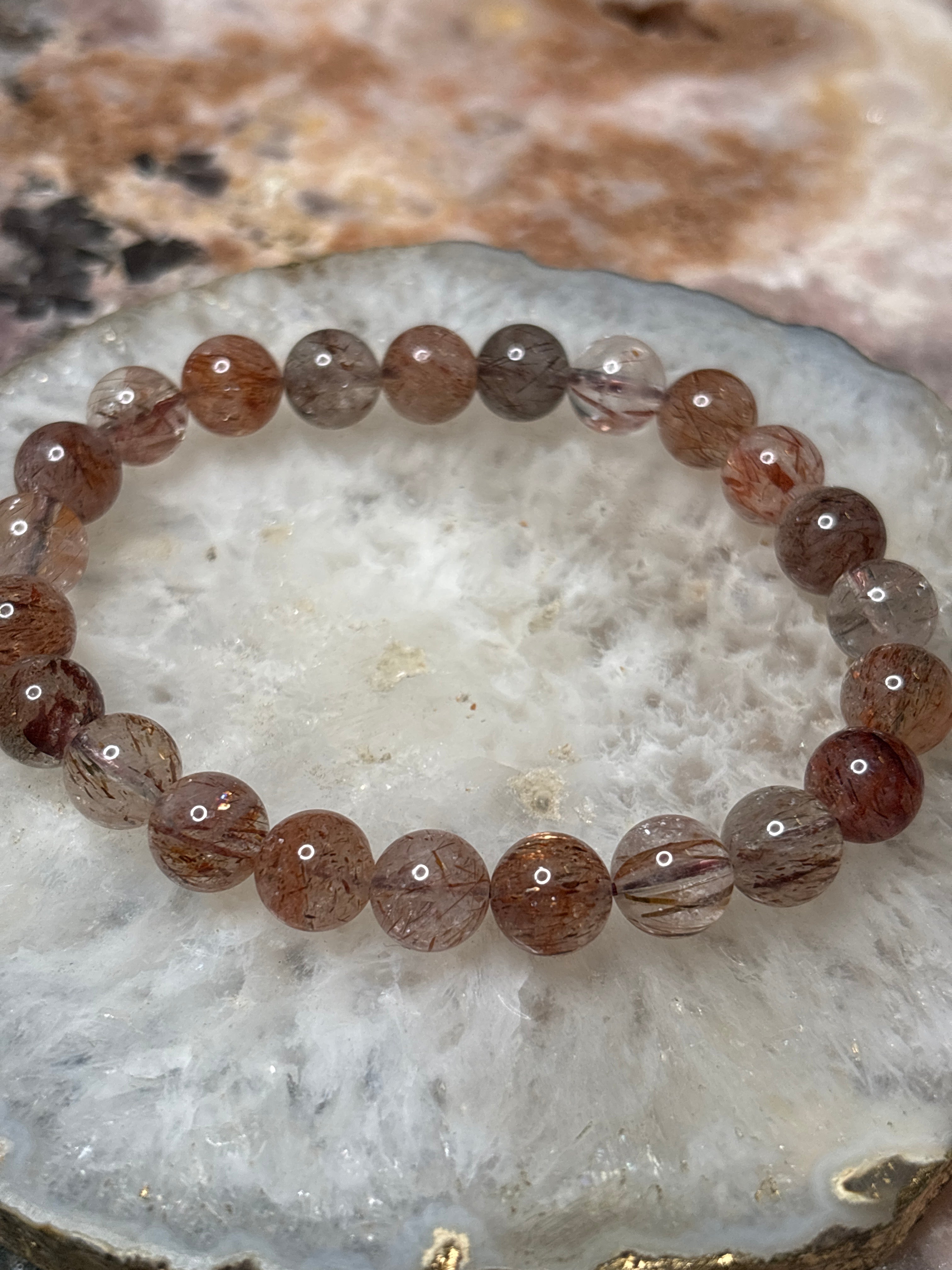 Mixed Rutilated Quartz Bracelet