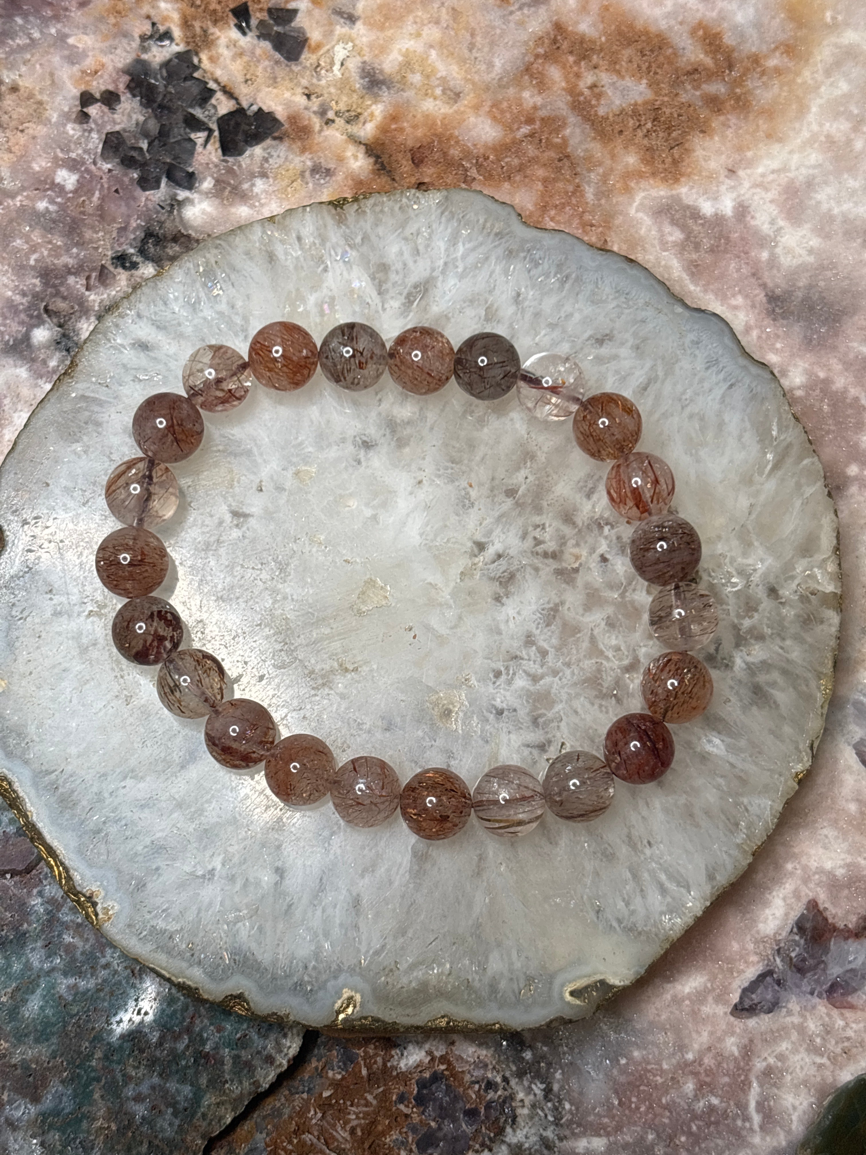 Mixed Rutilated Quartz Bracelet