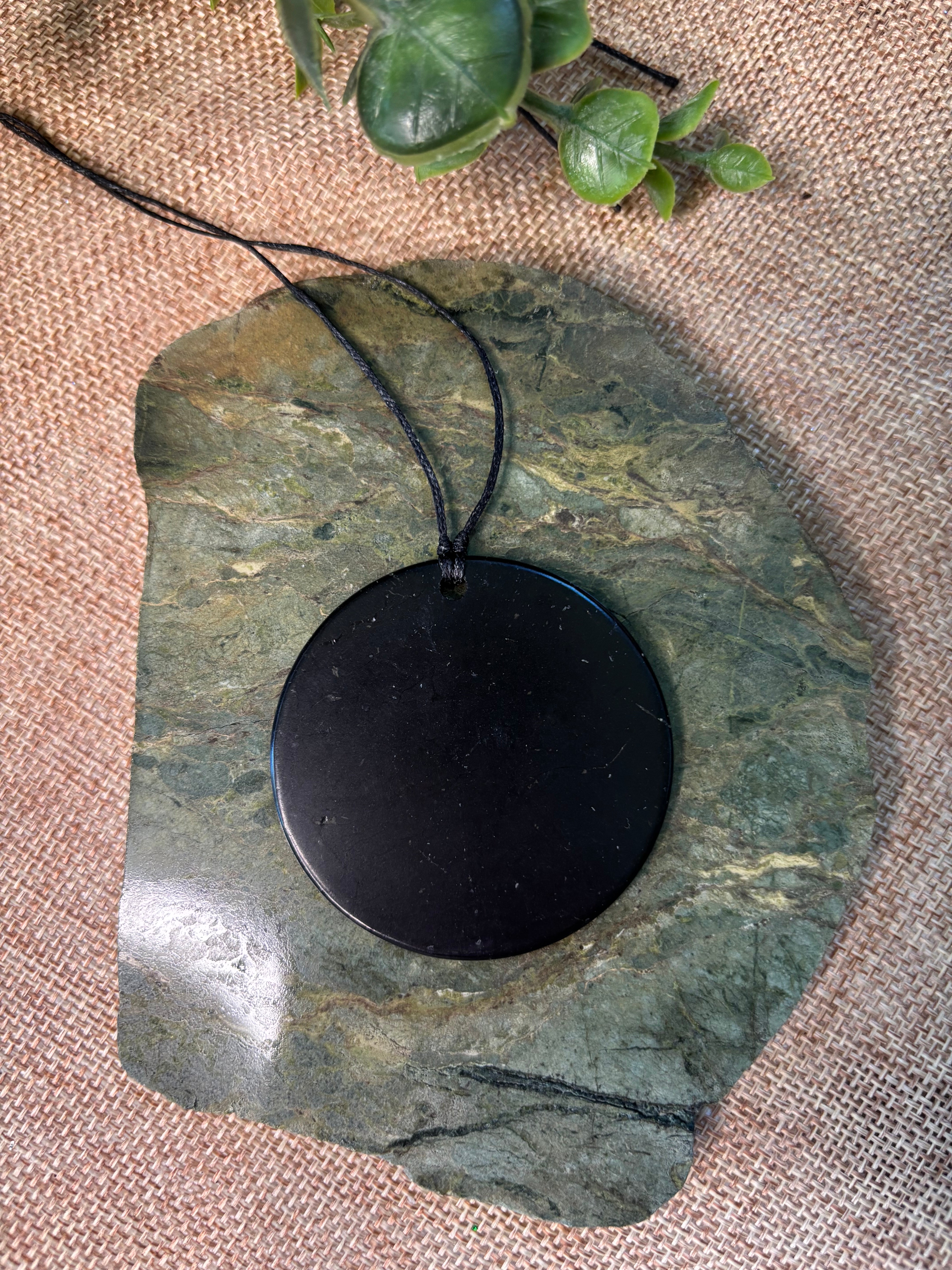 Shungite Circle Pendant