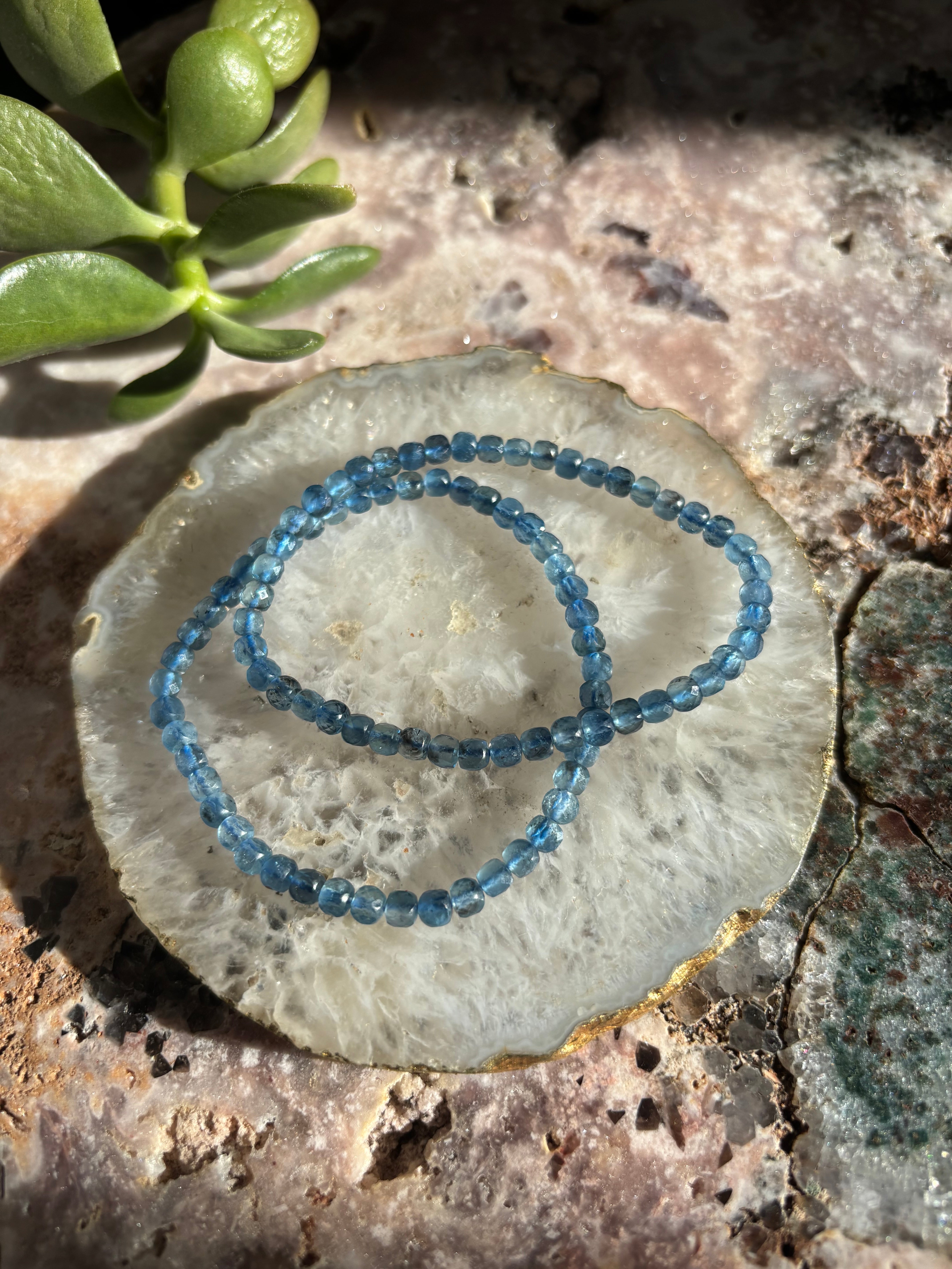 Aquamarine Faceted Bracelet