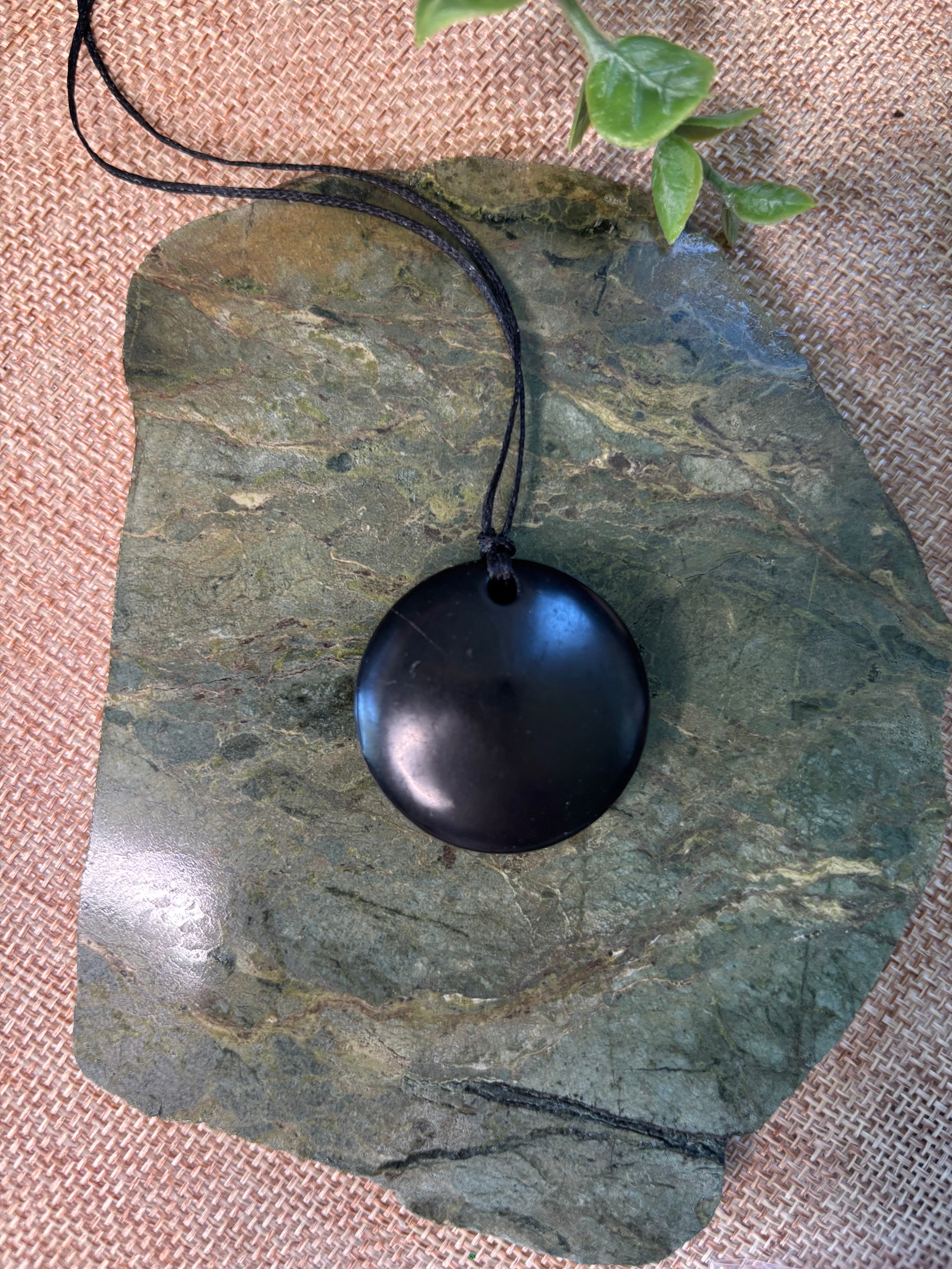 Shungite Domed Pendant