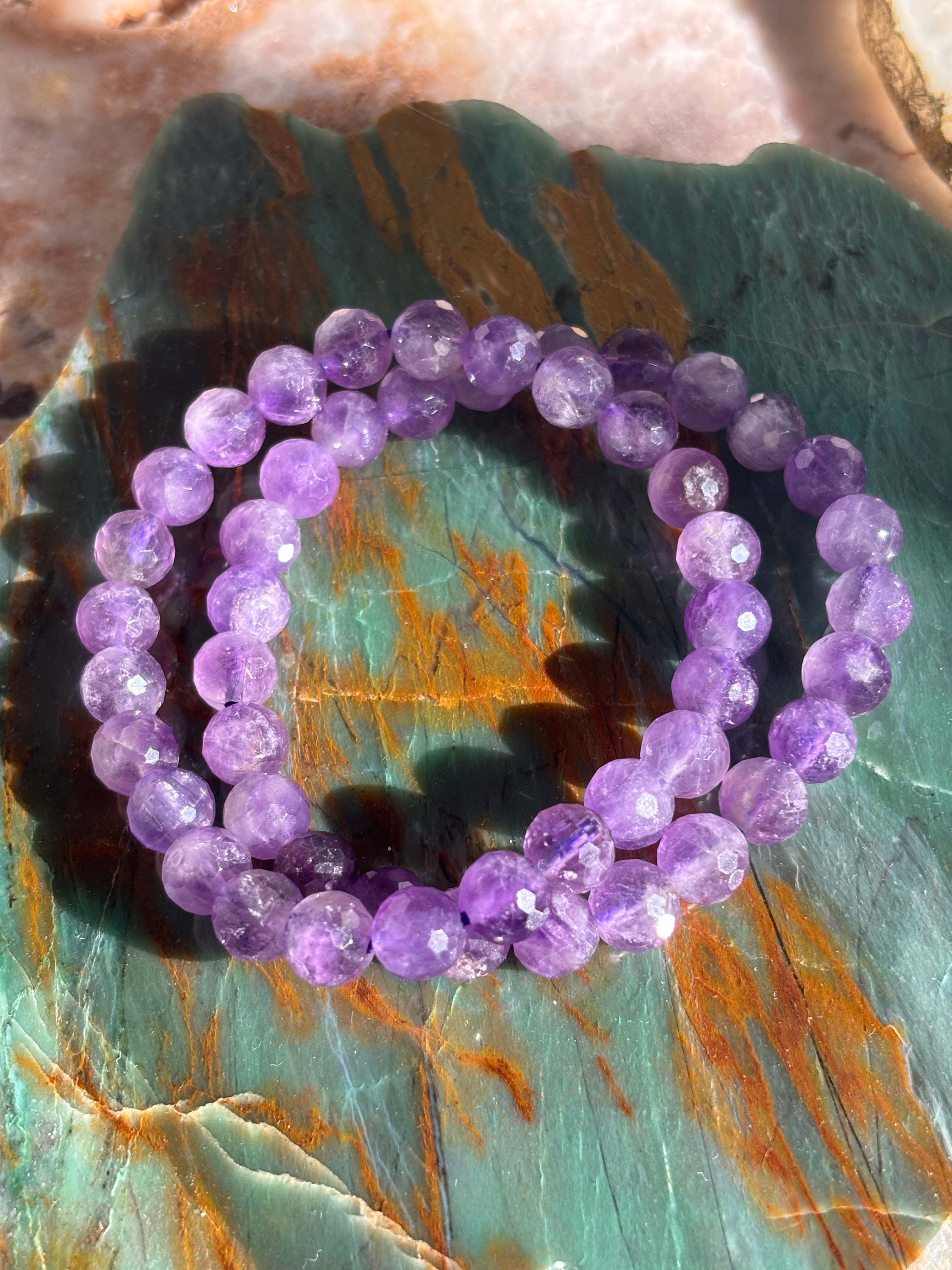 Amethyst Faceted Bracelet