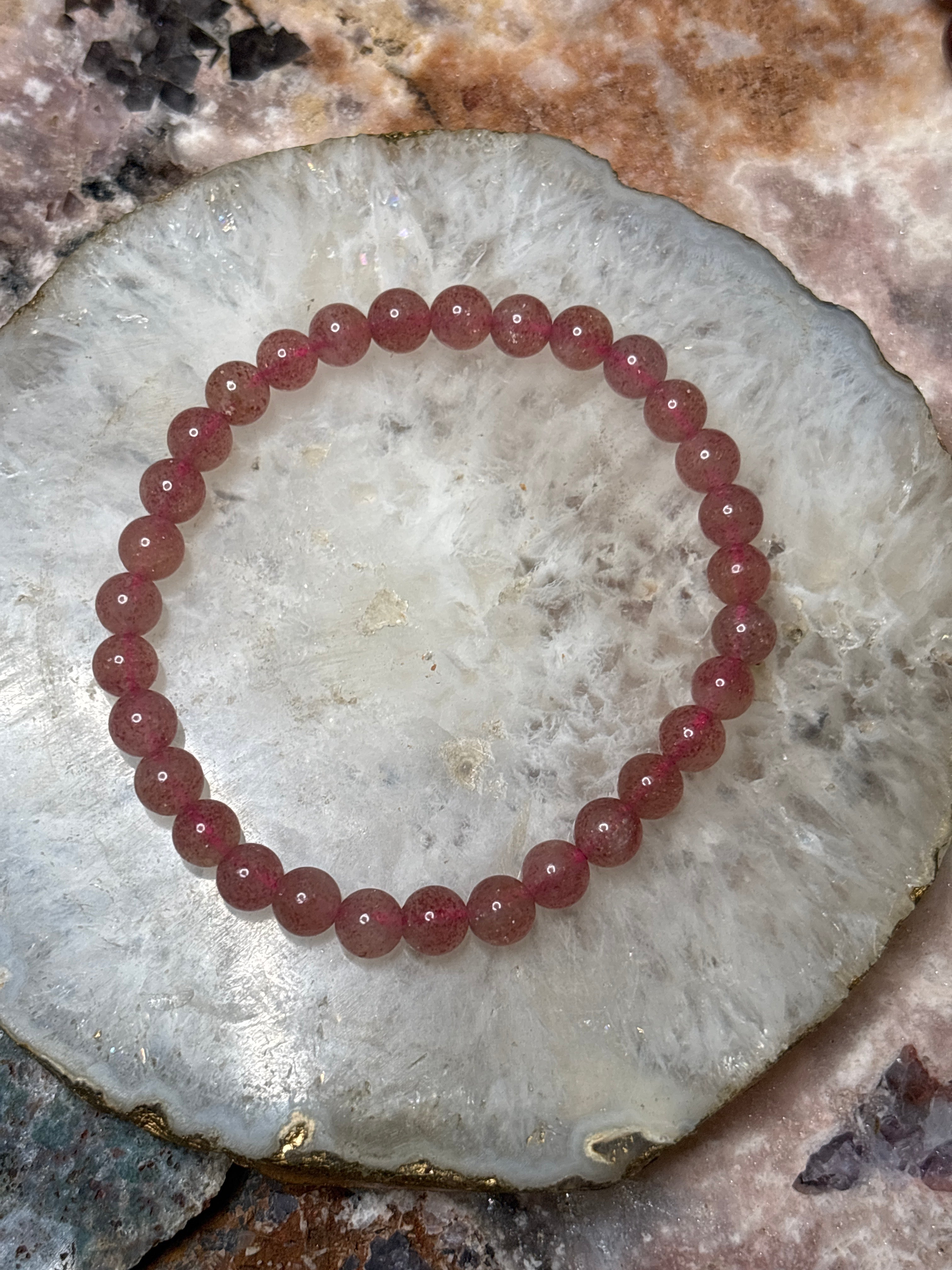 Strawberry Quartz Bracelet