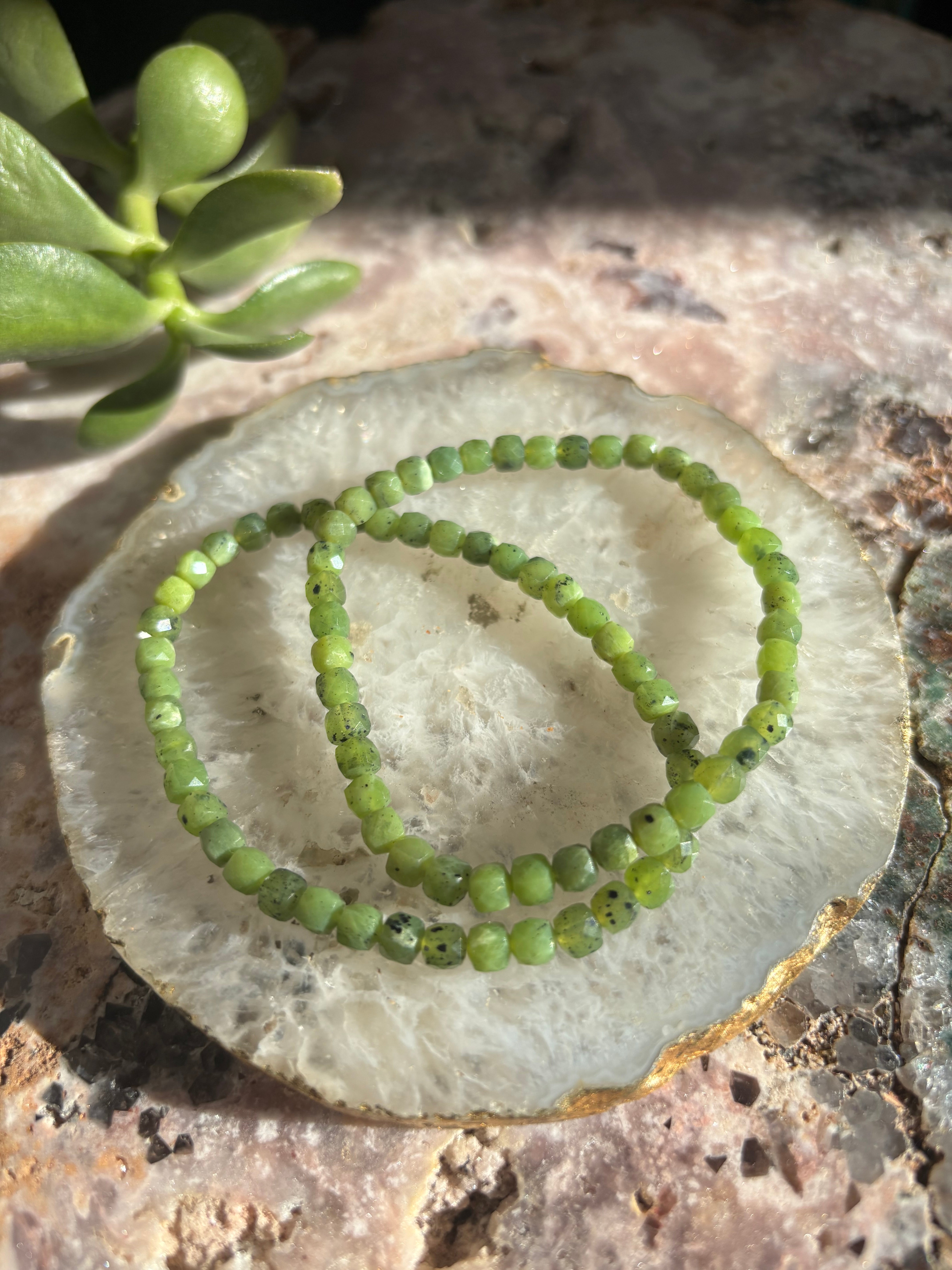 Jade Bracelet - Faceted