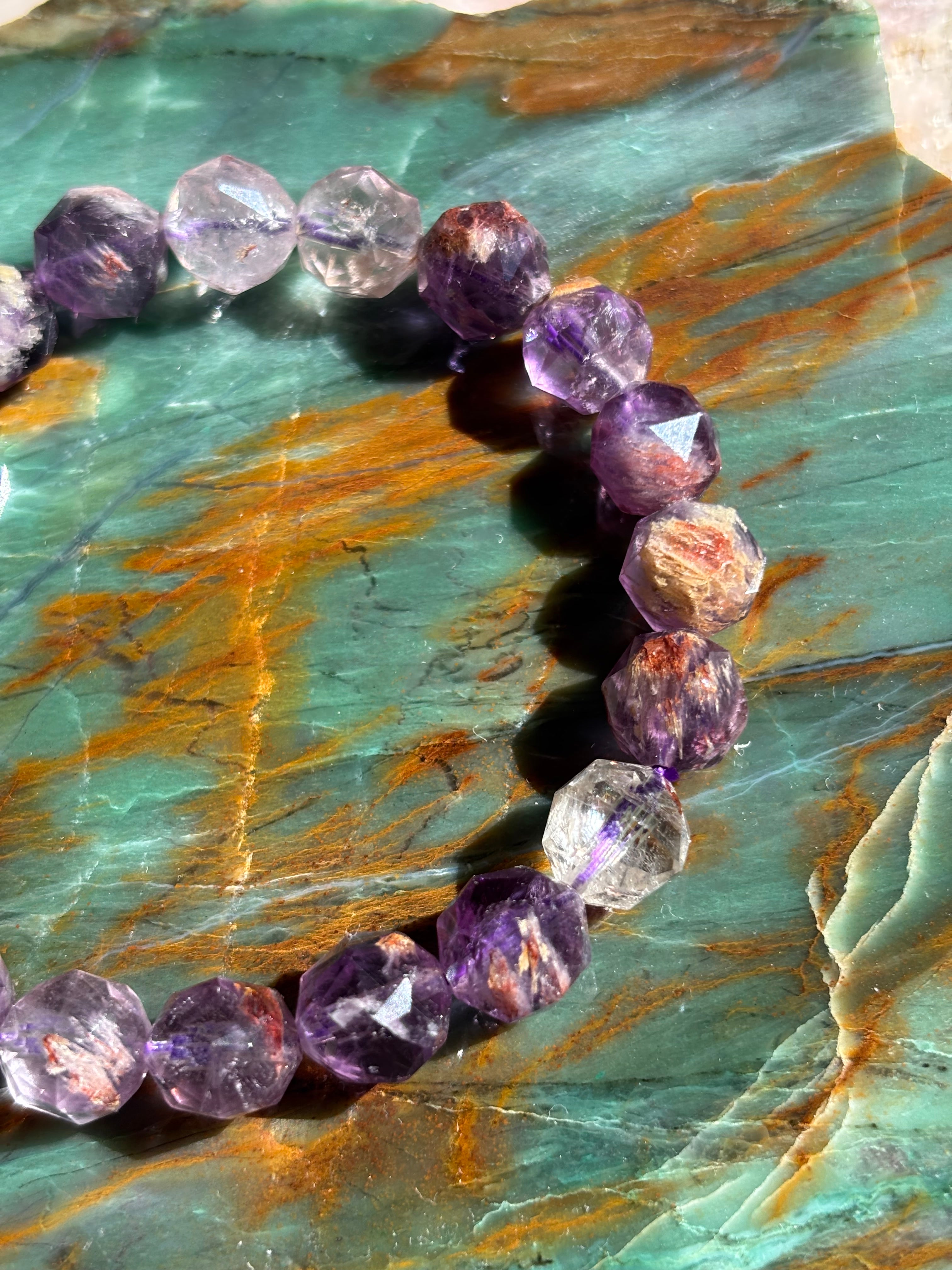 Faceted Cacoxenite Bracelet