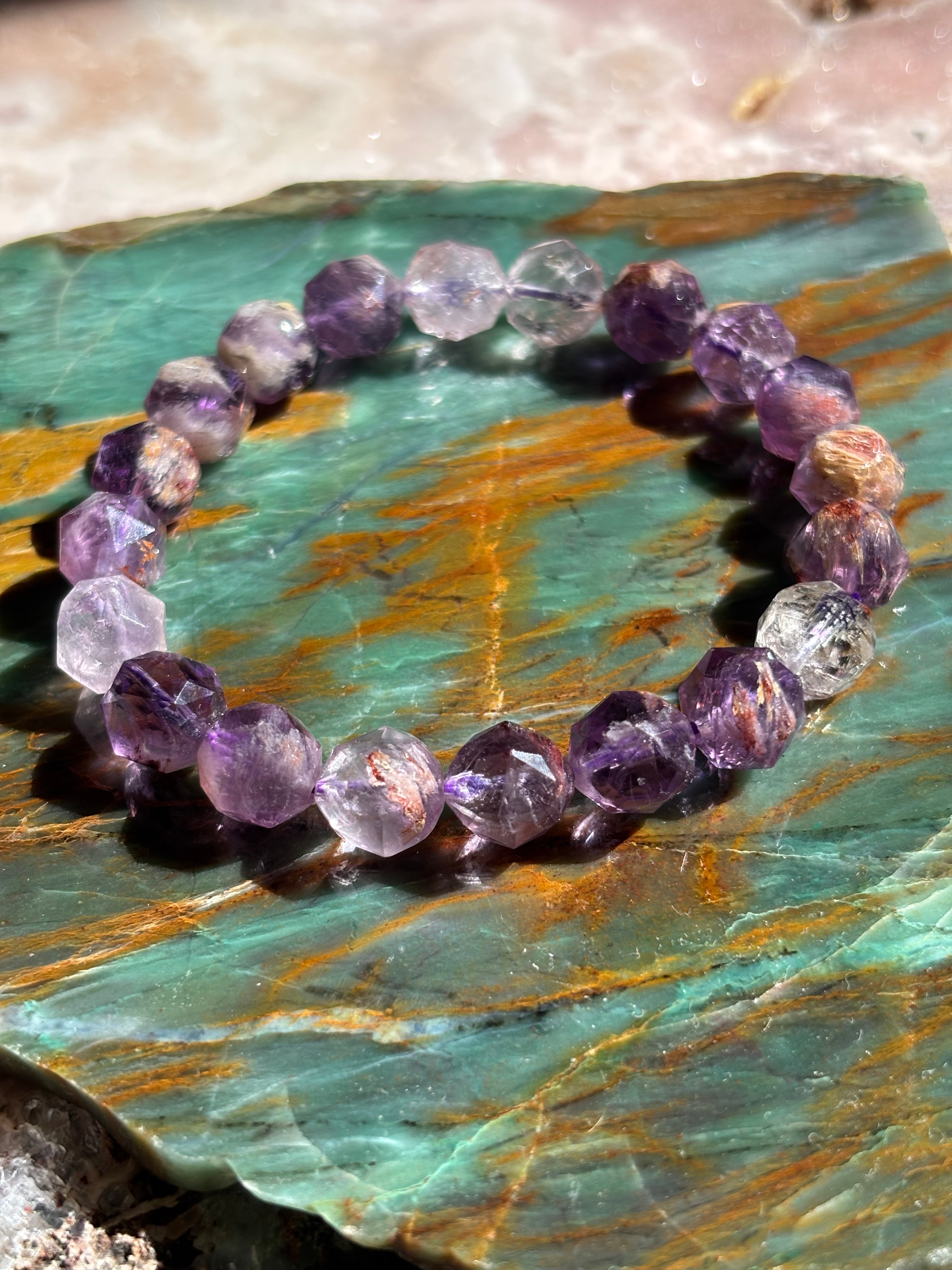 Faceted Cacoxenite Bracelet