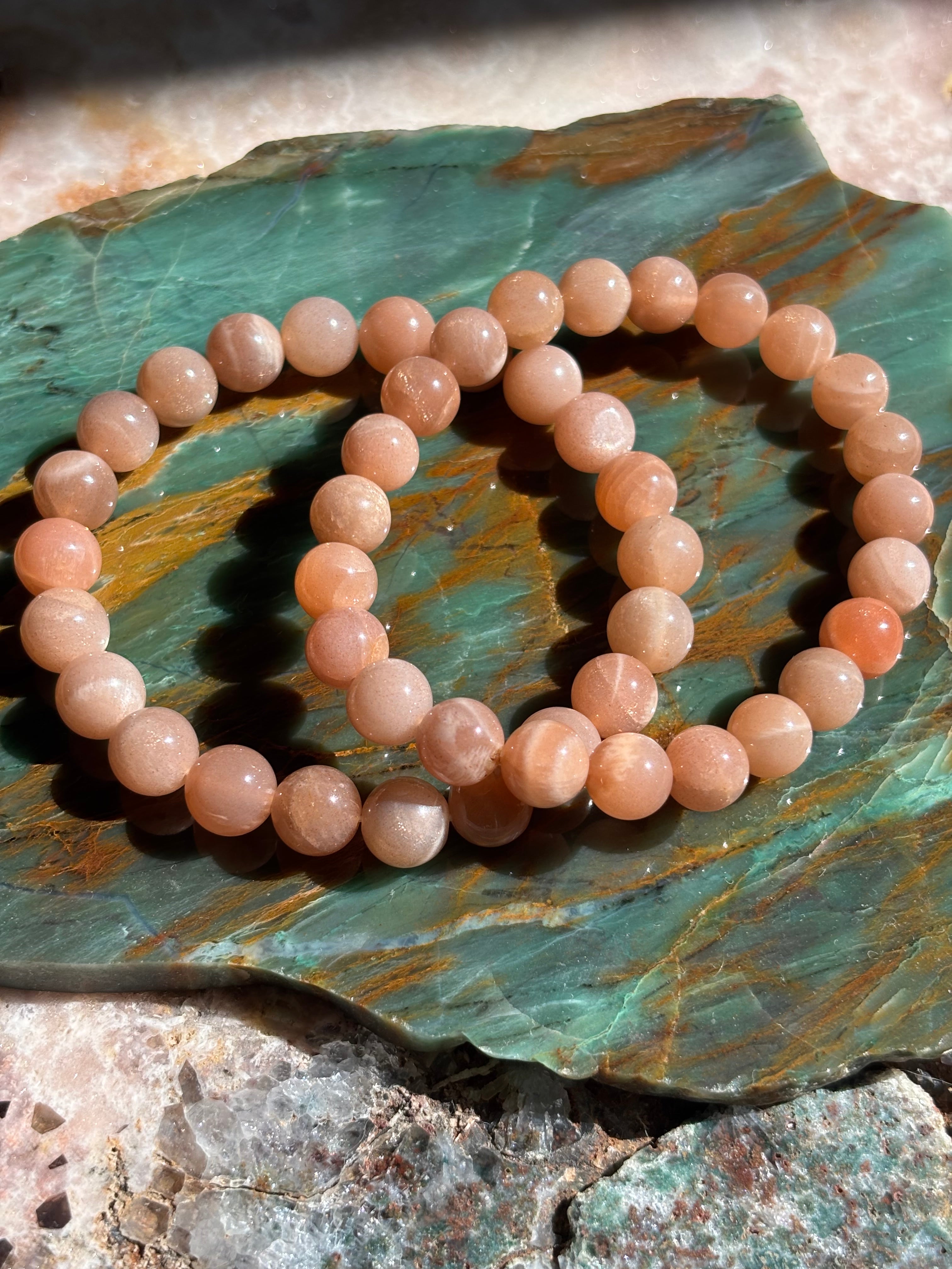 Peach Moonstone Bracelet