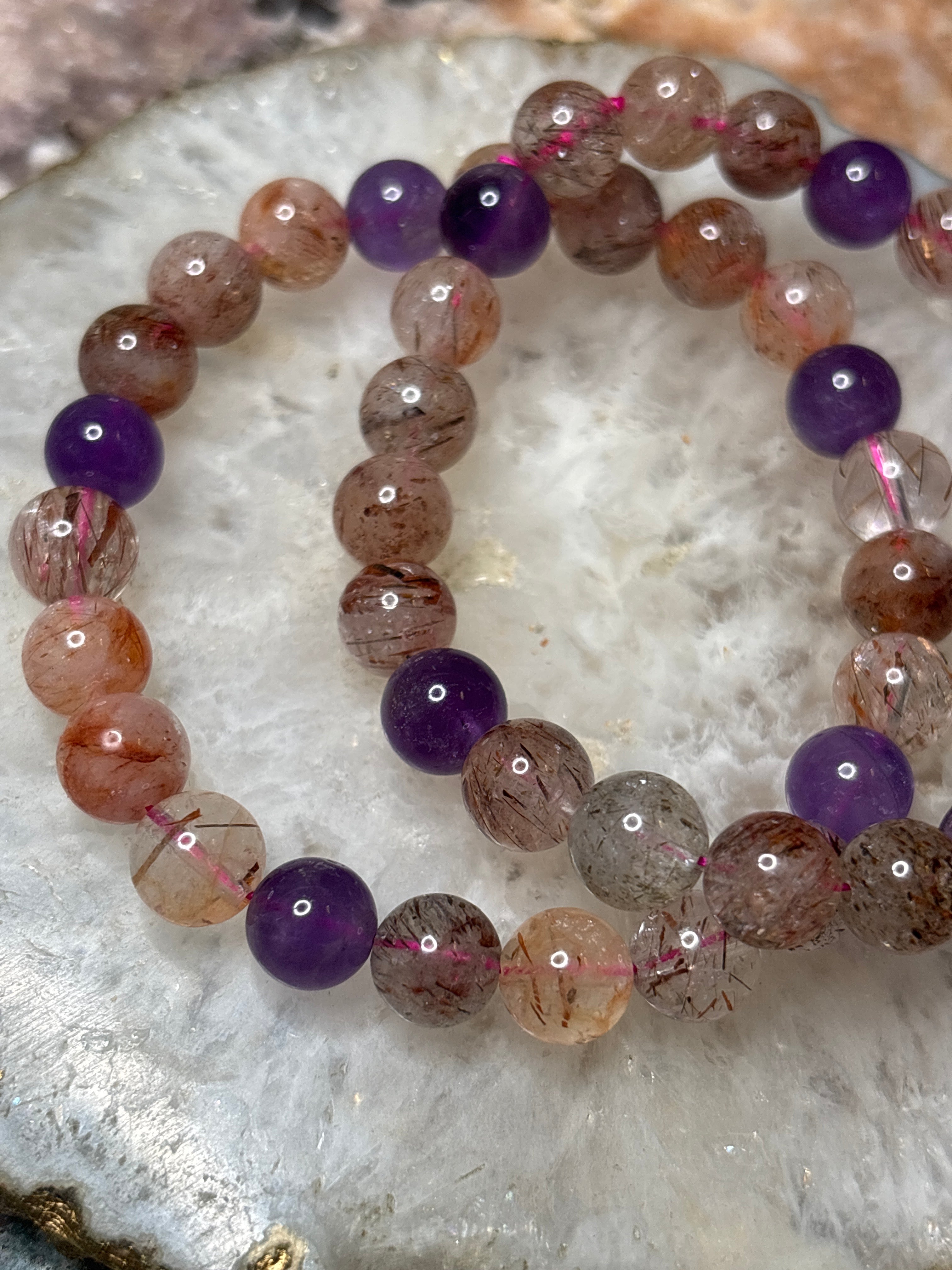 Rutilated Quartz Mix Bracelet