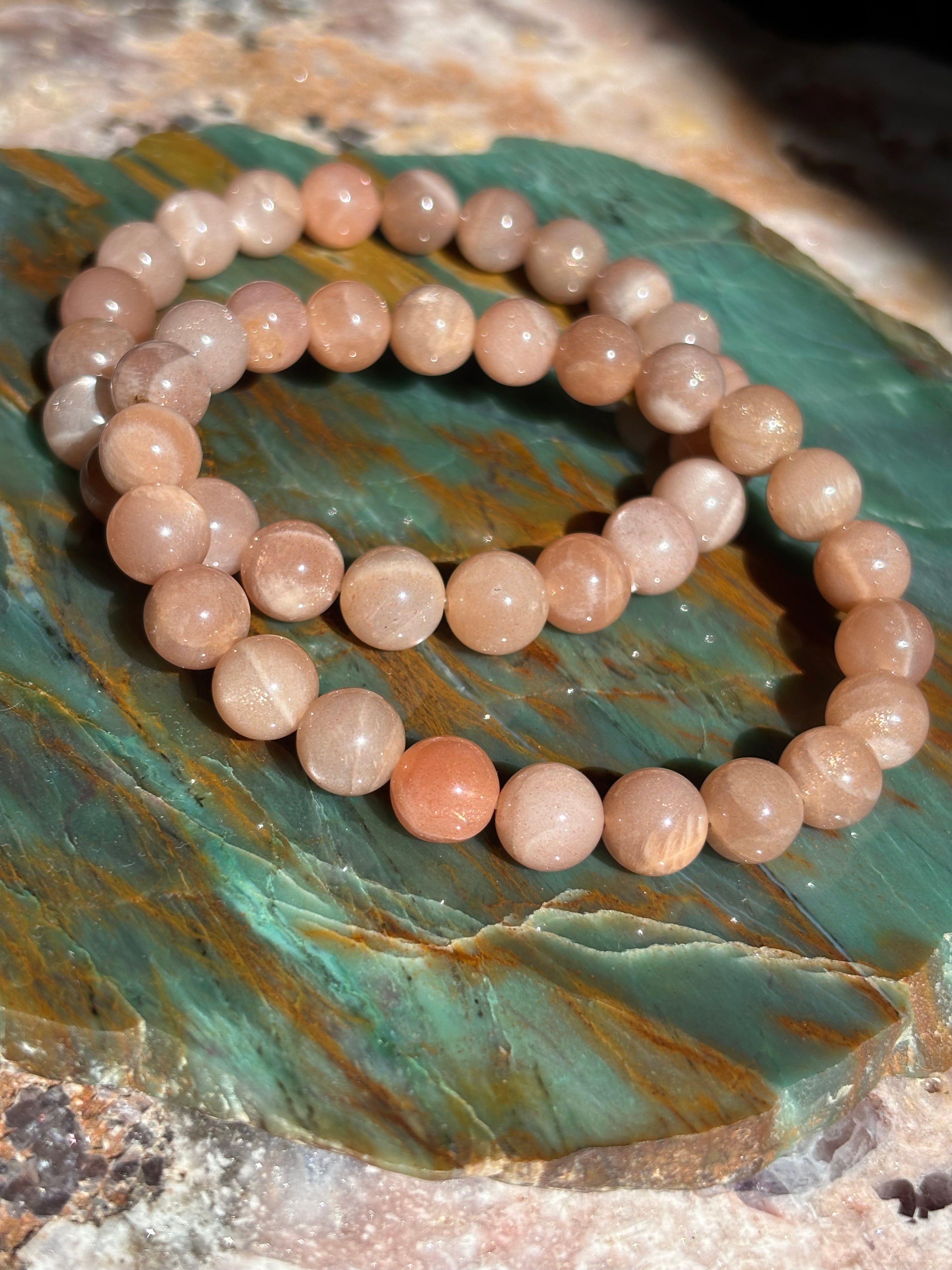 Peach Moonstone Bracelet