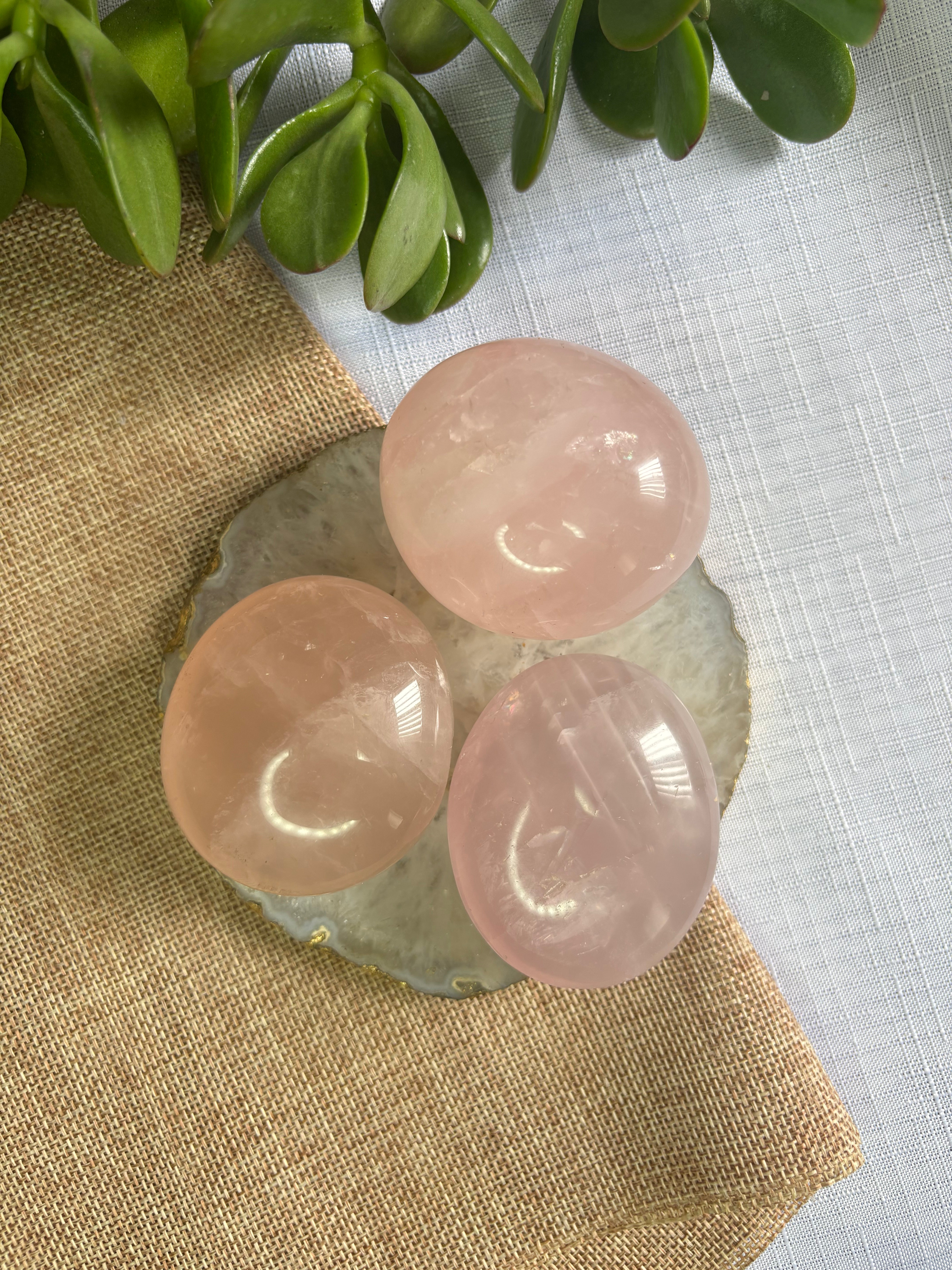 Rose Quartz Palm Stones