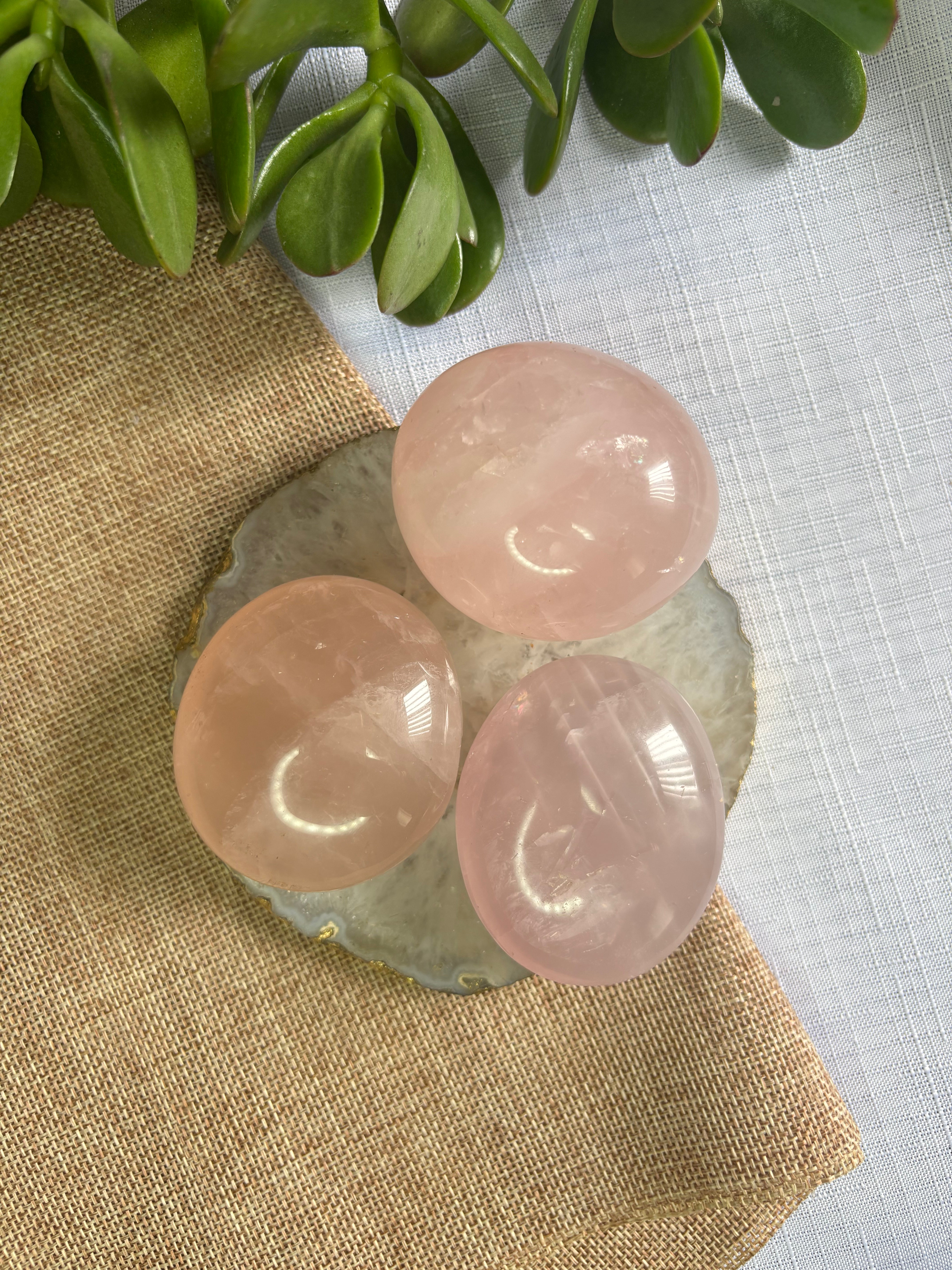 Rose Quartz Palm Stones