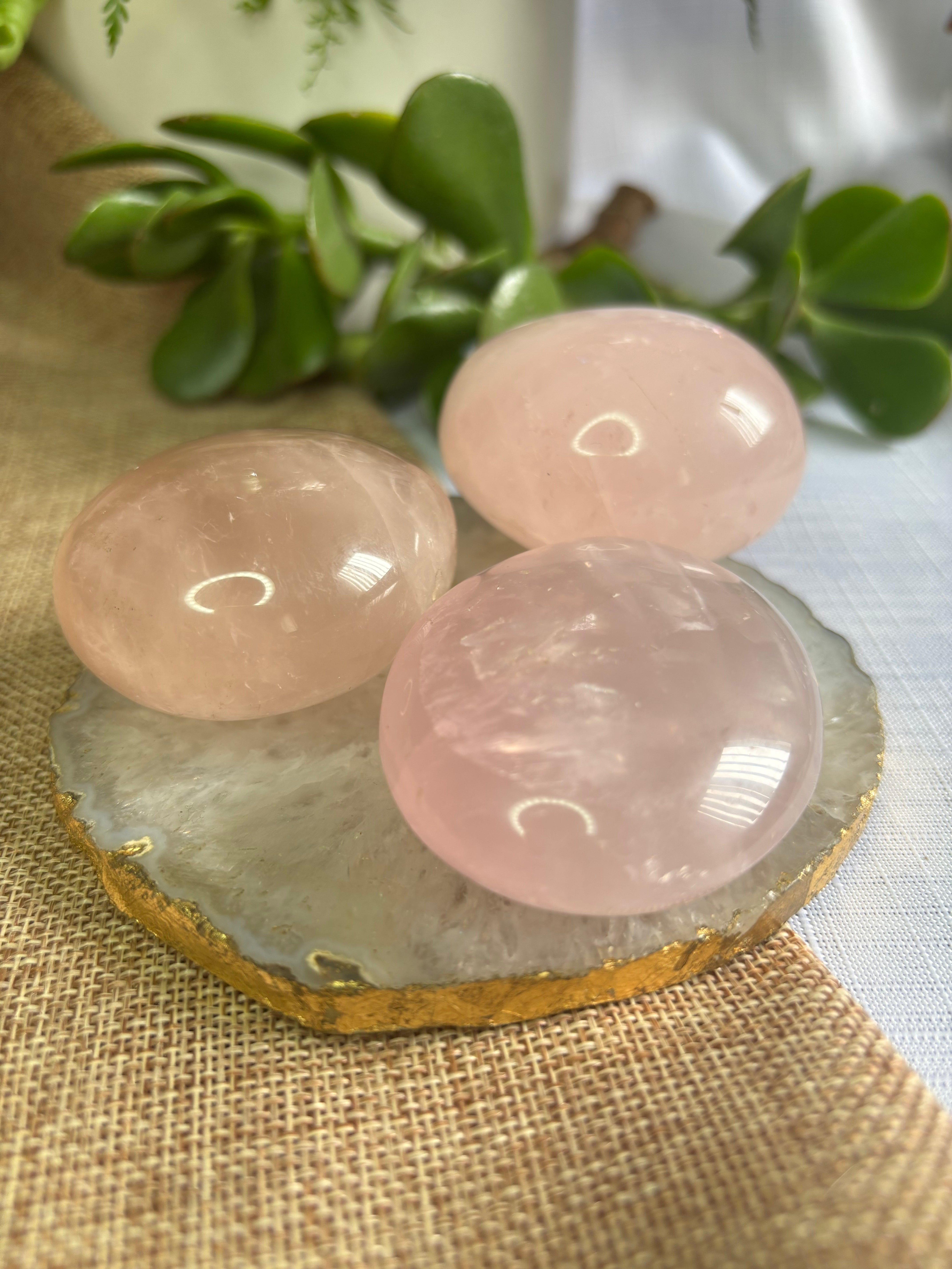 Rose Quartz Palm Stones