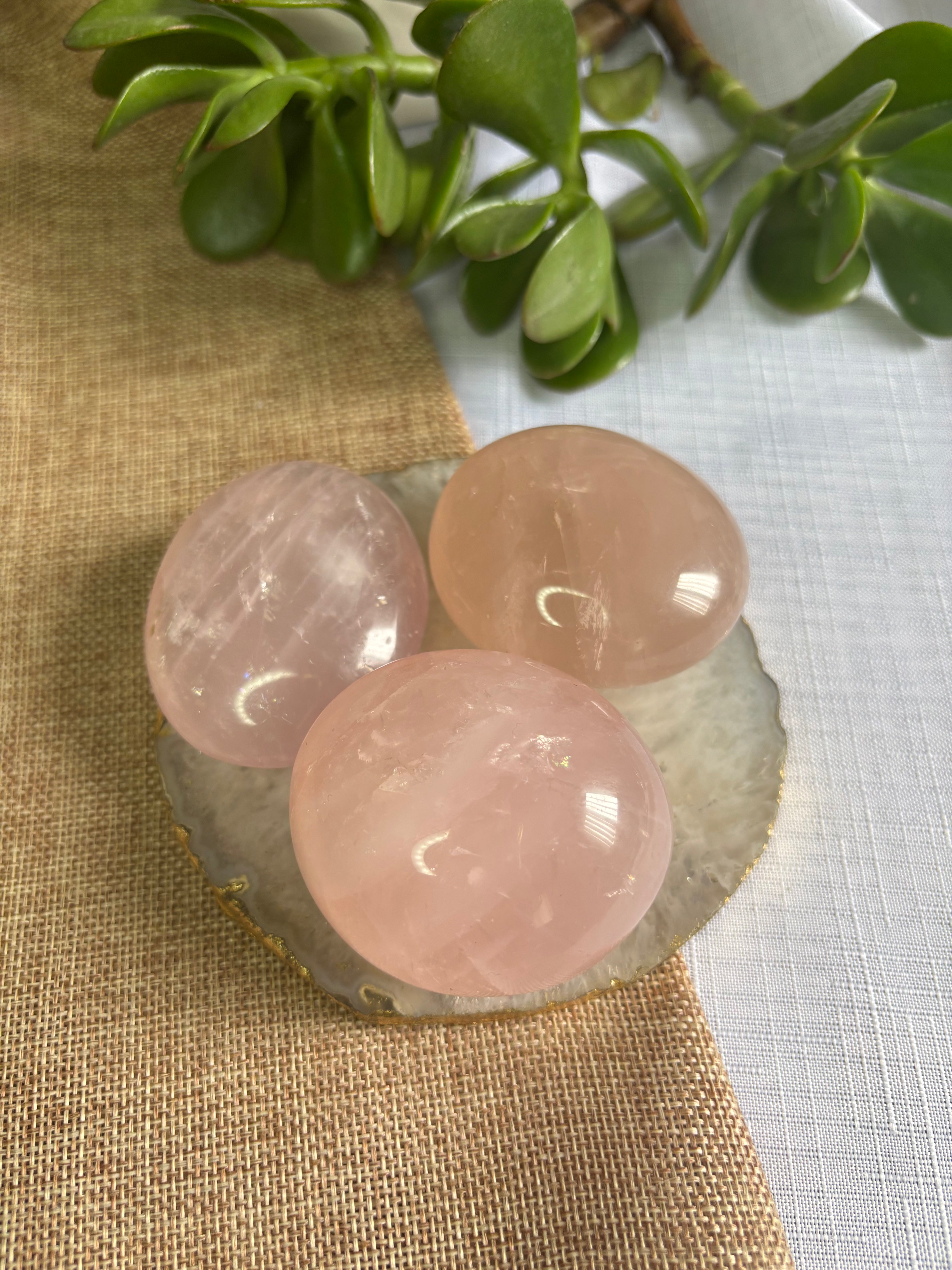 Rose Quartz Palm Stones