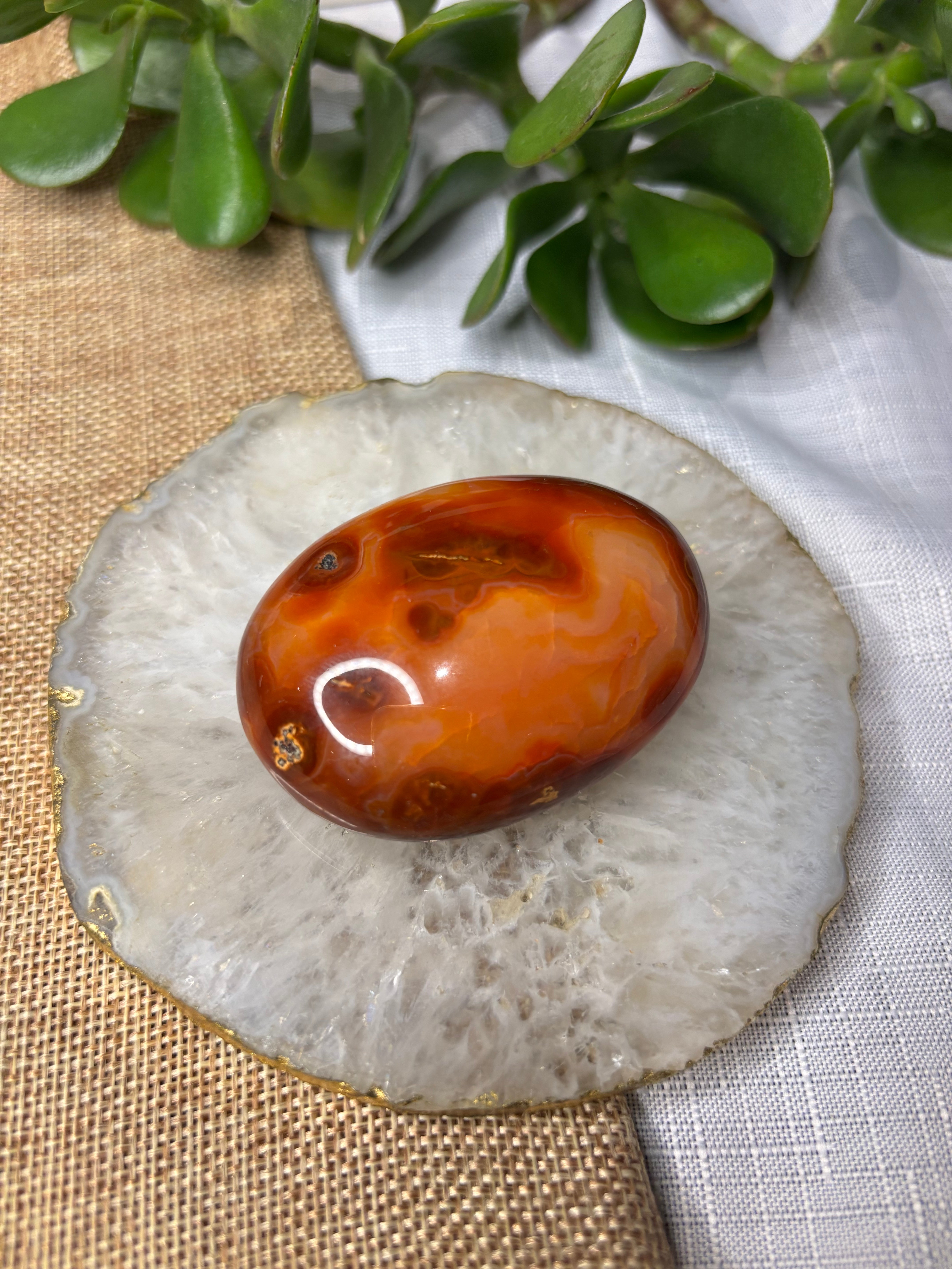 Carnelian Palm Stone