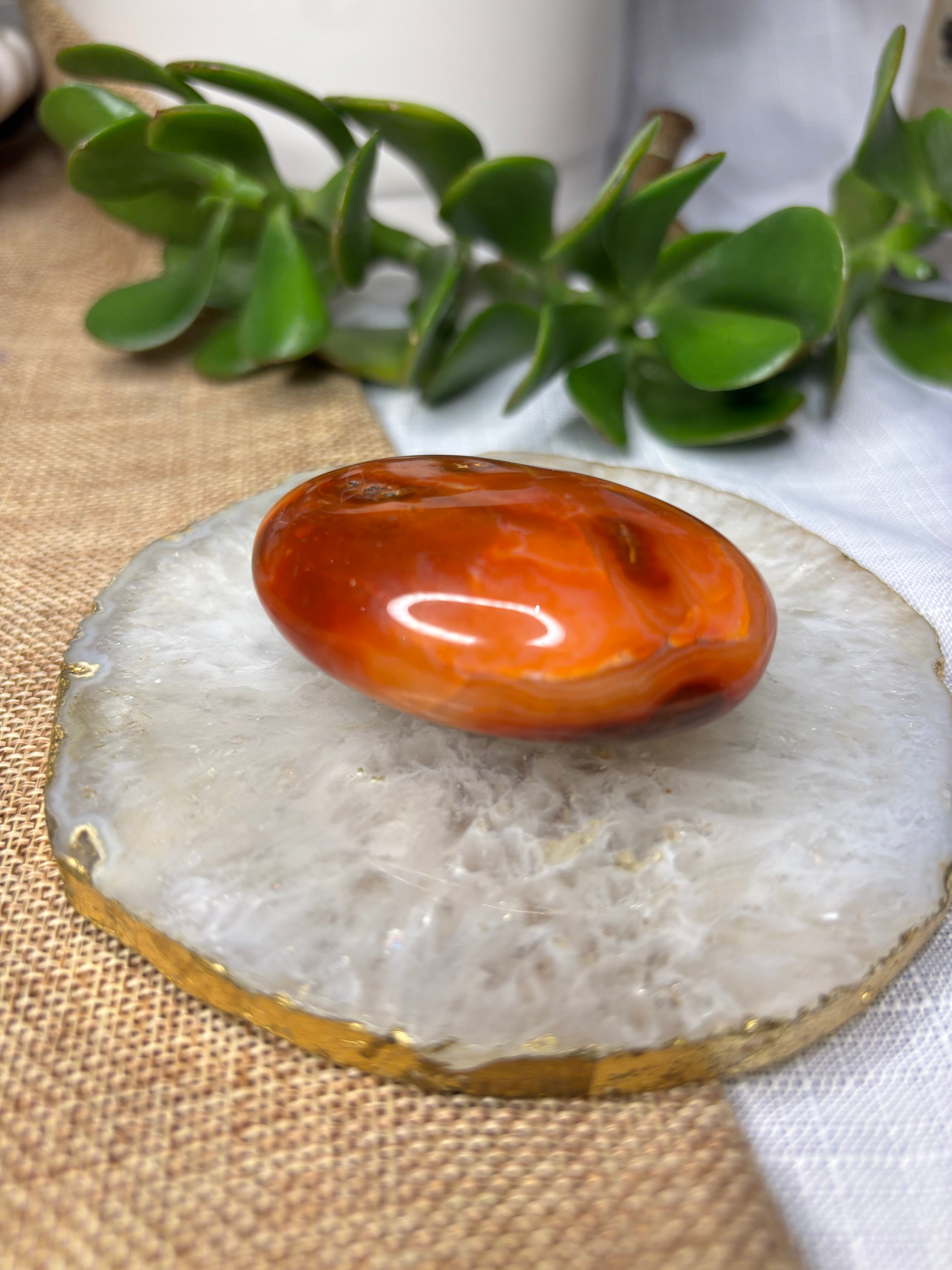 Carnelian Palm Stone