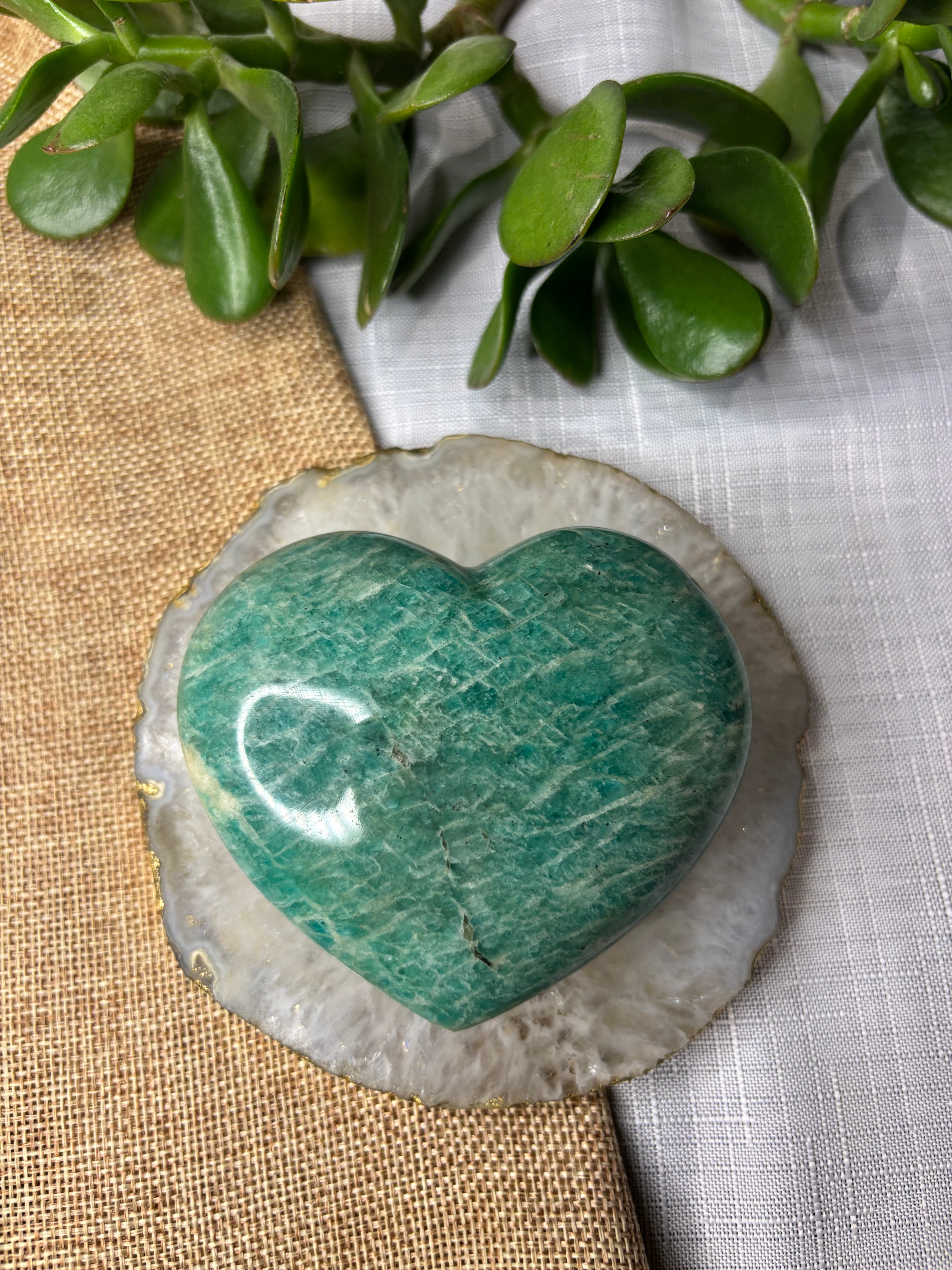 Amazonite Heart
