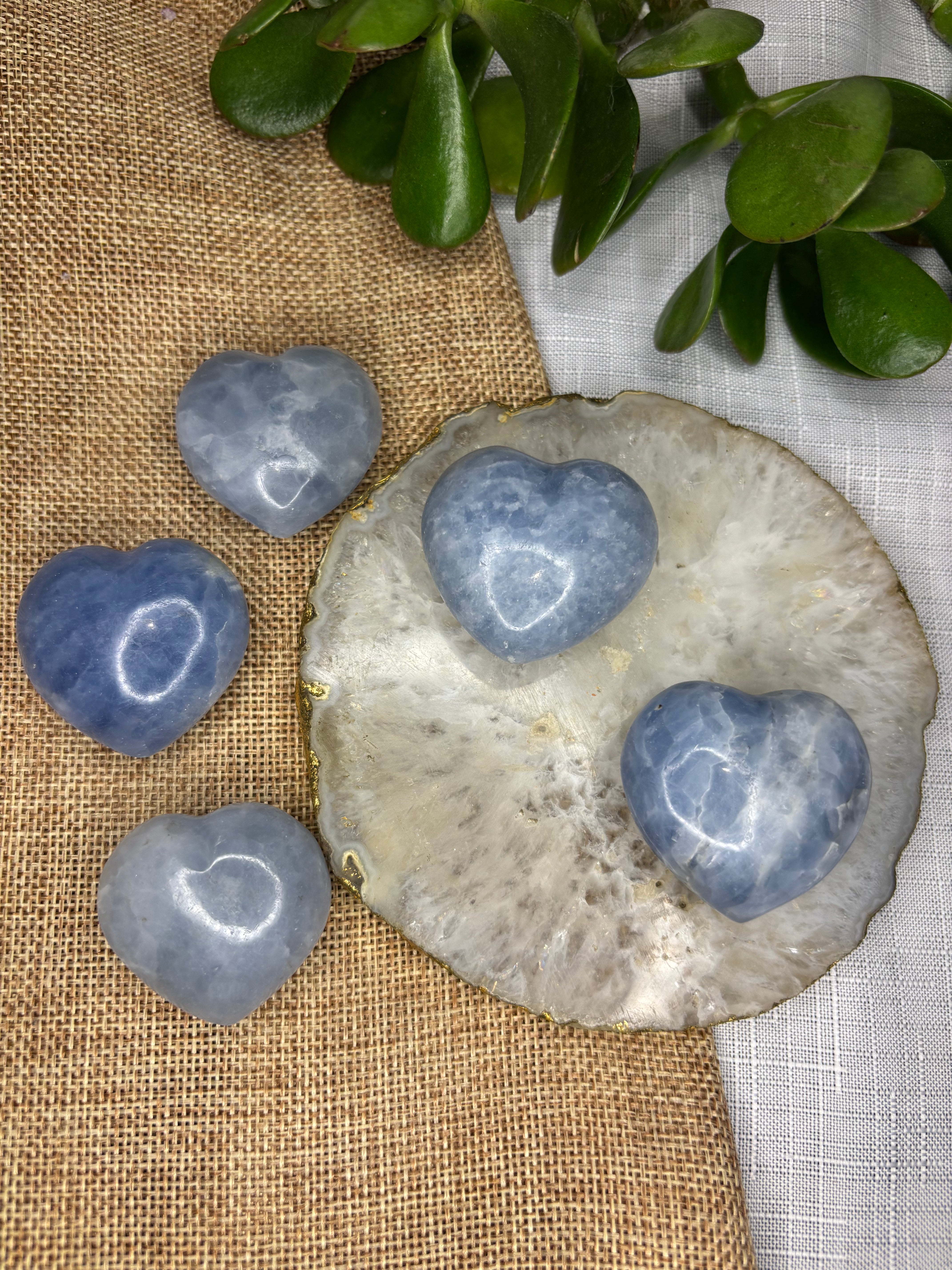 Blue Calcite Mini Heart