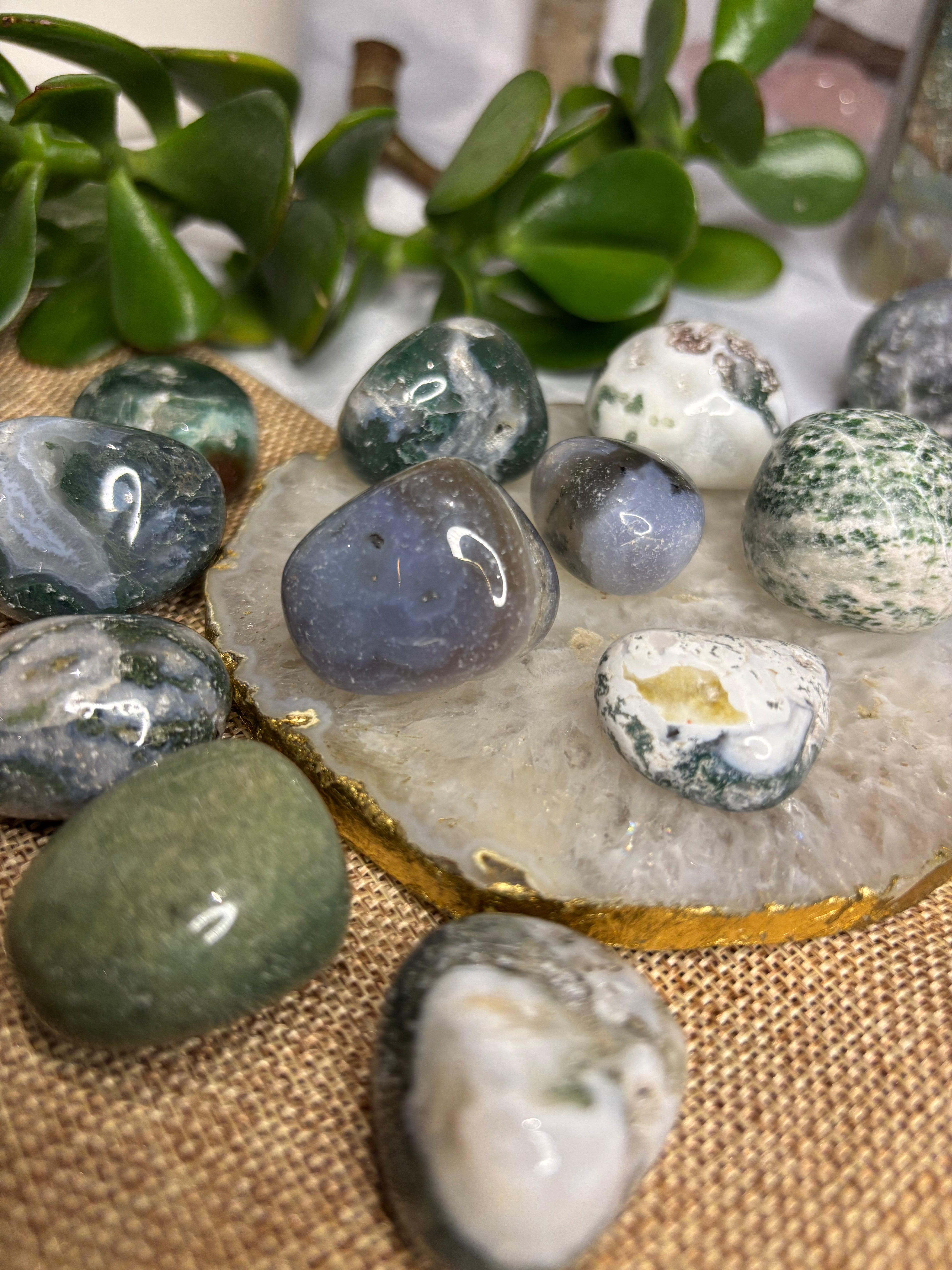 Moss Agate Tumble